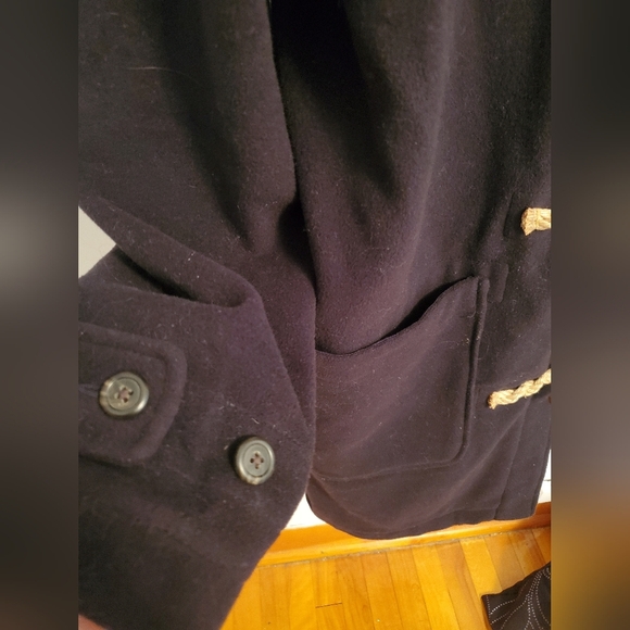 Ralph Lauren Hooded Double-faced Wool Duffel Coat. Blue/black. Women size M. - Picture 5 of 11